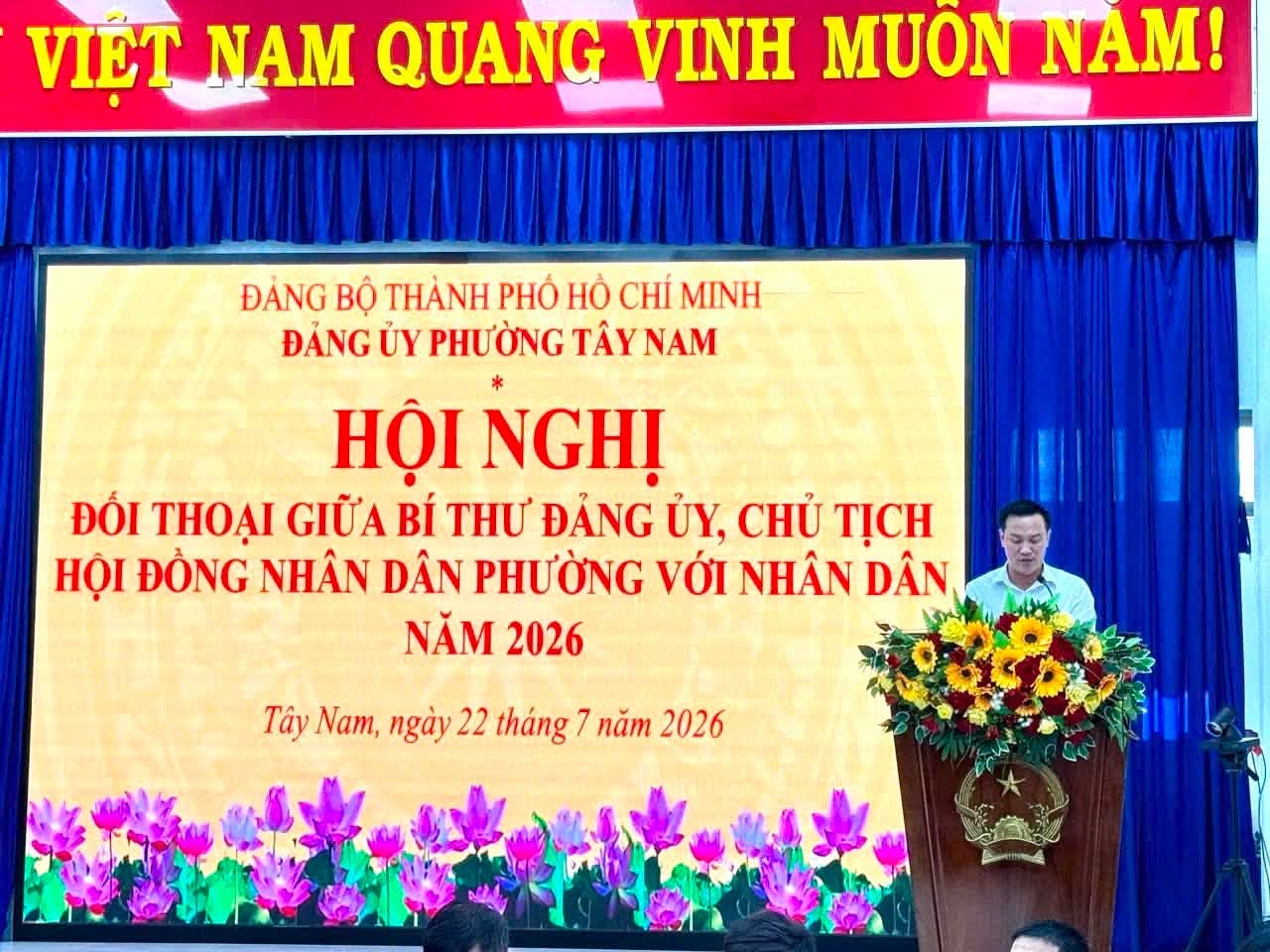 PHƯỜNG TÂY NAM TỔ CHỨC HỘI NGHỊ ĐỐI THOẠI GIỮA BÍ THƯ ĐẢNG ỦY, CHỦ TỊCH HỘI ĐỒNG NHÂN DÂN PHƯỜNG VỚI NHÂN DÂN NĂM 2026