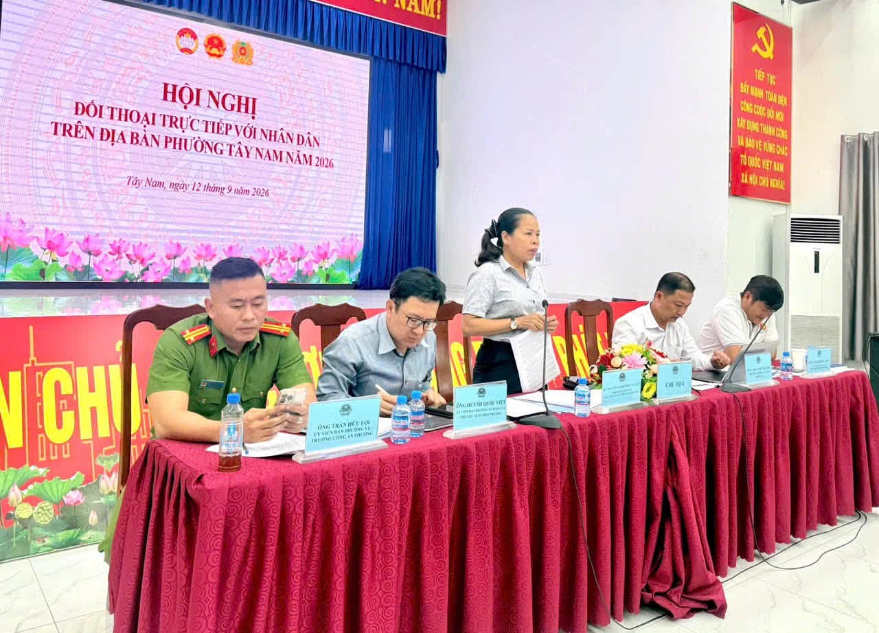 PHƯỜNG TÂY NAM TỔ CHỨC HỘI NGHỊ ĐỐI THOẠI TRỰC TIẾP VỚI NHÂN DÂN NĂM 2026