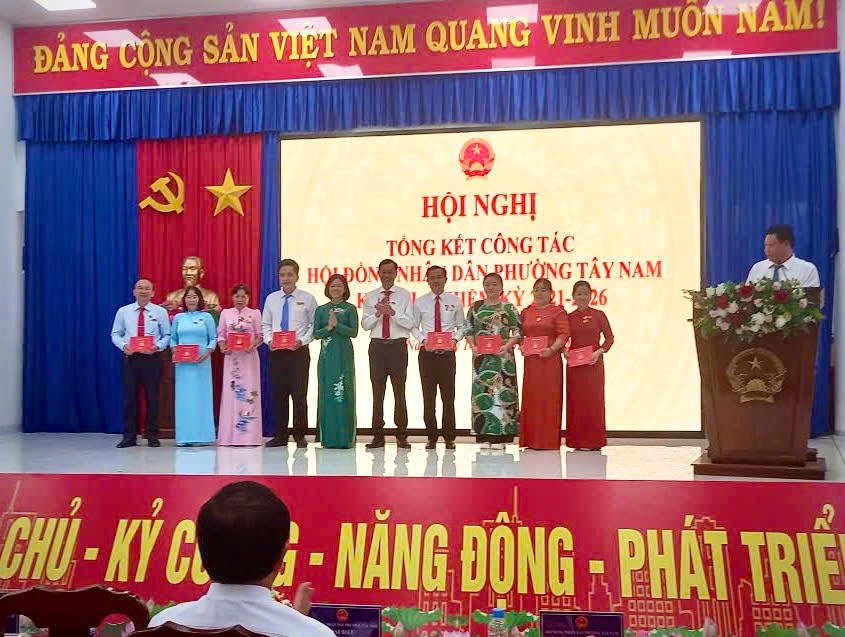 HĐND PHƯỜNG TÂY NAM ĐÁNH GIÁ HOẠT ĐỘNG NHIỆM KỲ 2021–2026